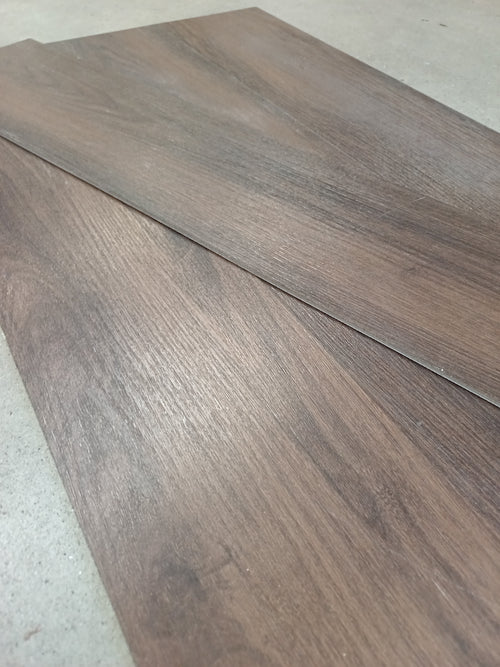 Dalle PVC marron - 1200 x 180 mm - à coller
