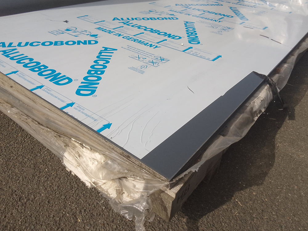 Panneau composite aluminium noir - 4000 x 1500 x 3 mm - Alucobond