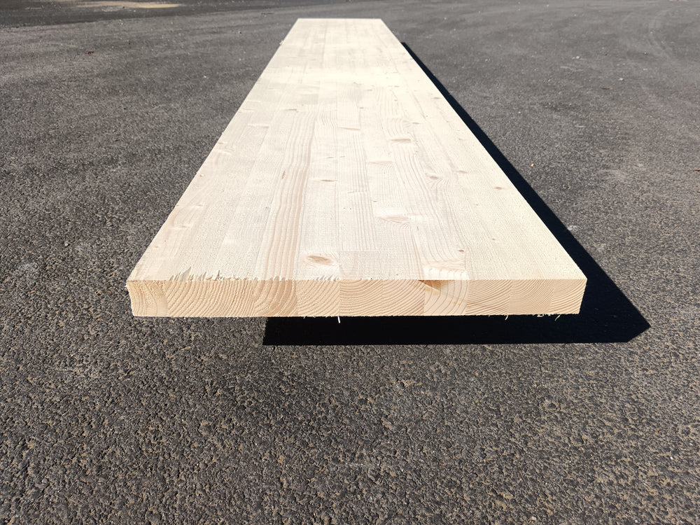 Plan de travail epicéa lamellé collé - 2500 x 480 x 45 mm (brut de sciage)