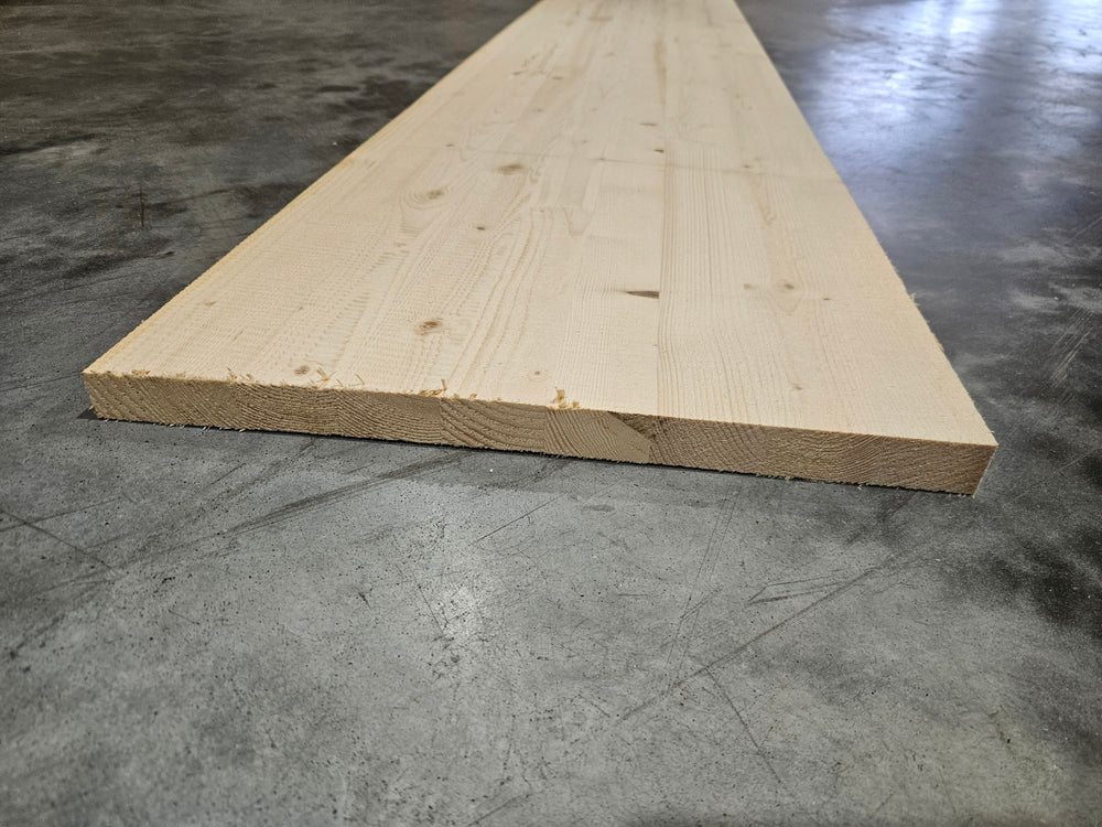 Tablette resineux lamellé collé - 1800 x 380 x 27 mm (brut de sciage)