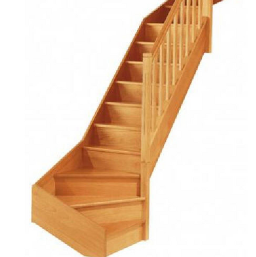 Escalier bois 1/4 tournant bas et haut hetre - ACM Soft Classic (2 colis)