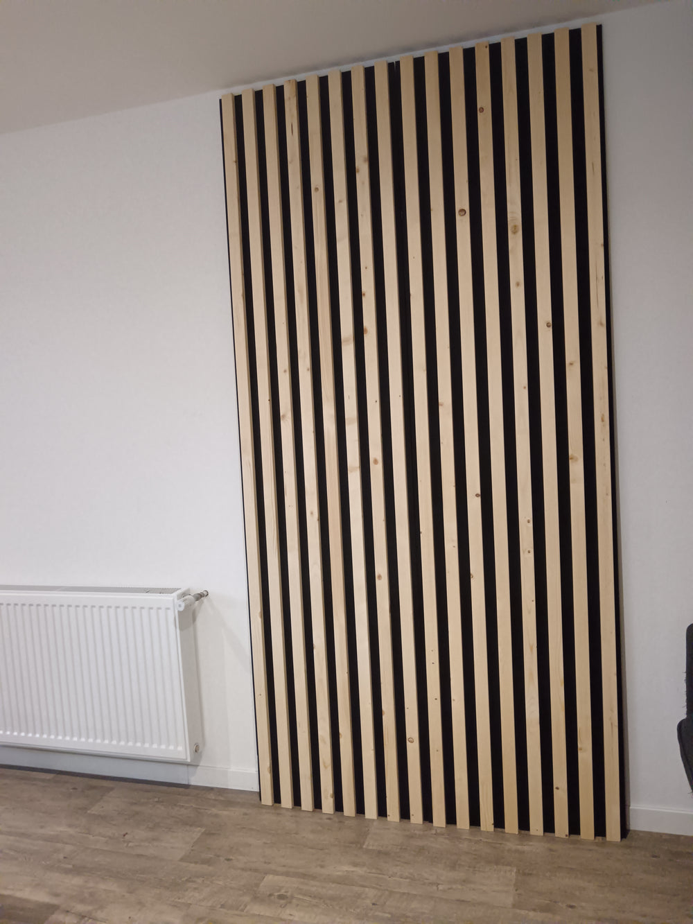 Panneau décoratif feutre et bois massif epicéa - 2400 x 600 mm