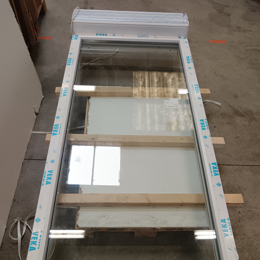 Porte-fenêtre PVC blanc - 2103 x 856 mm (VR intégré)