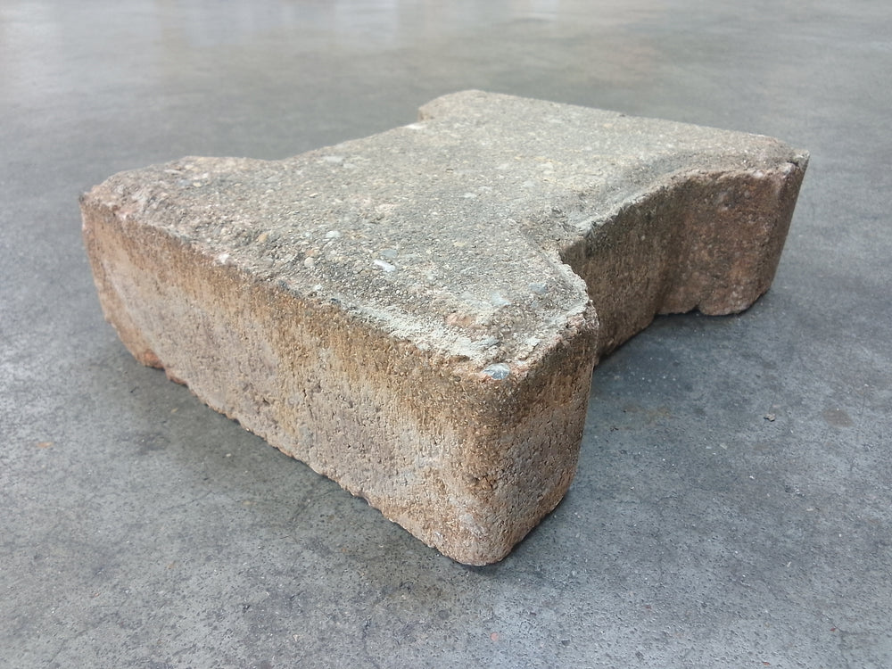 Pavé autobloquant béton rouge AN - 198 x 165 x 60 mm (forme en I)