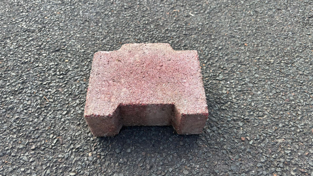 Pavé autobloquant rouge béton - 200 x 145 mm - Ep=80mm