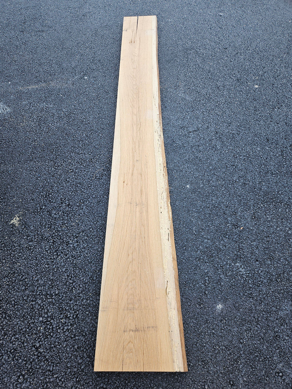 Plateau chêne bois massif - 2400 x 300 x 30 mm (raboté 2 faces)