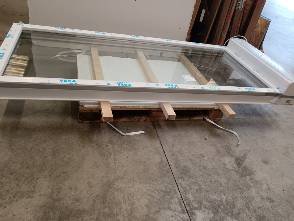 Porte-fenêtre PVC blanc - 2103 x 856 mm (VR intégré)