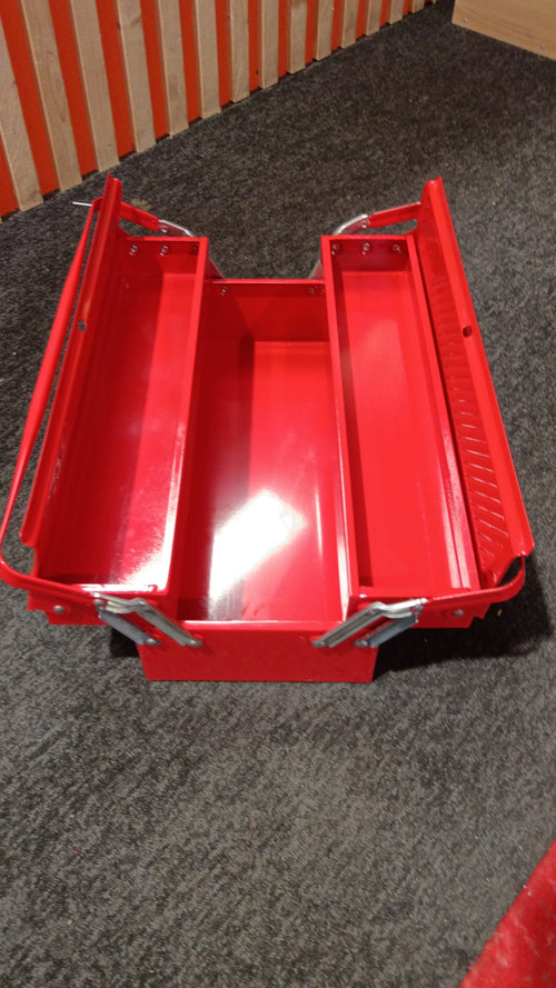 Caisse à outil acier rouge - 450 x 200 x 160 mm