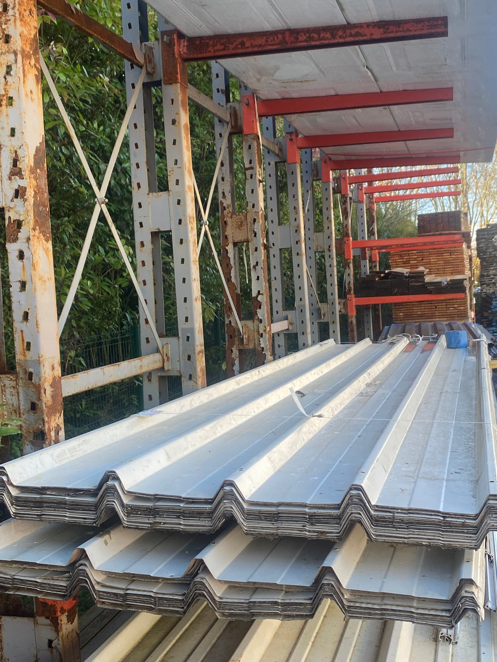 Bac acier acier blanc - 4300 x 1050 x 45 mm