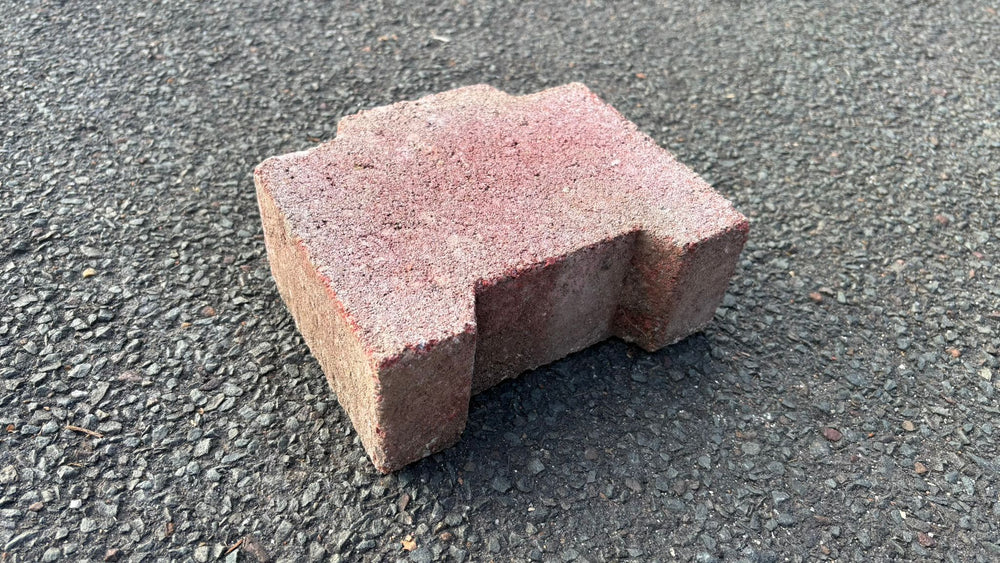 Pavé autobloquant rouge béton - 200 x 145 mm - Ep=80mm