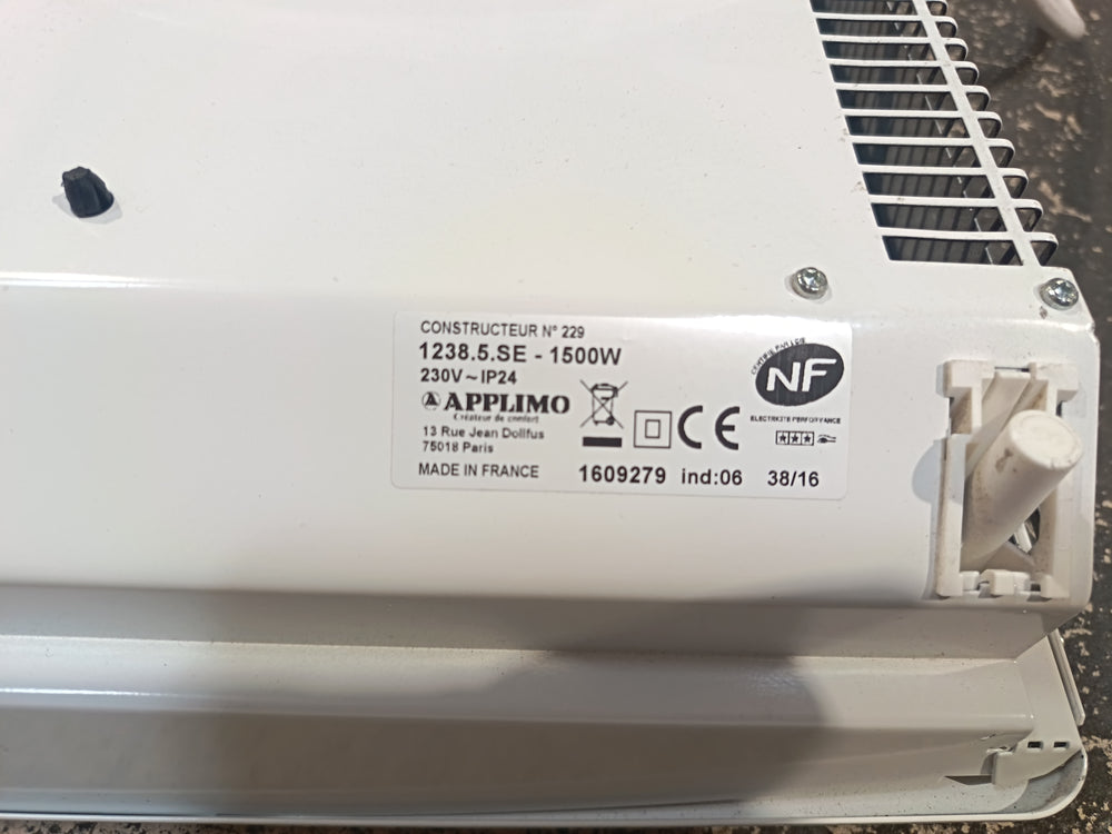 Radiateur rayonnant connecté Quarto Smart ECOcontrol Blanc - Horizontal - 1500W Blanc - Applimo