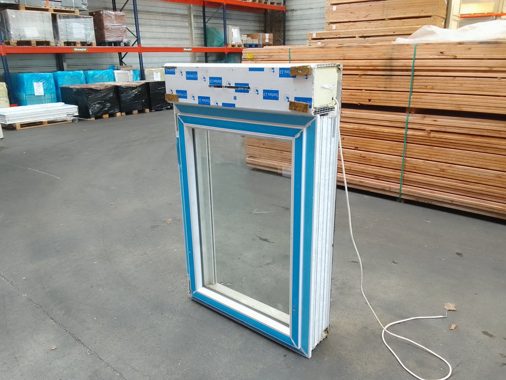 Fenêtre PVC blanc 9016 satine classe 1 - 1150 x 800 mm - Bouvet Thermience gauche VRI