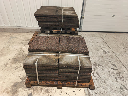 Dalle gravillonnée béton rose - 500 x 500 x 50 mm