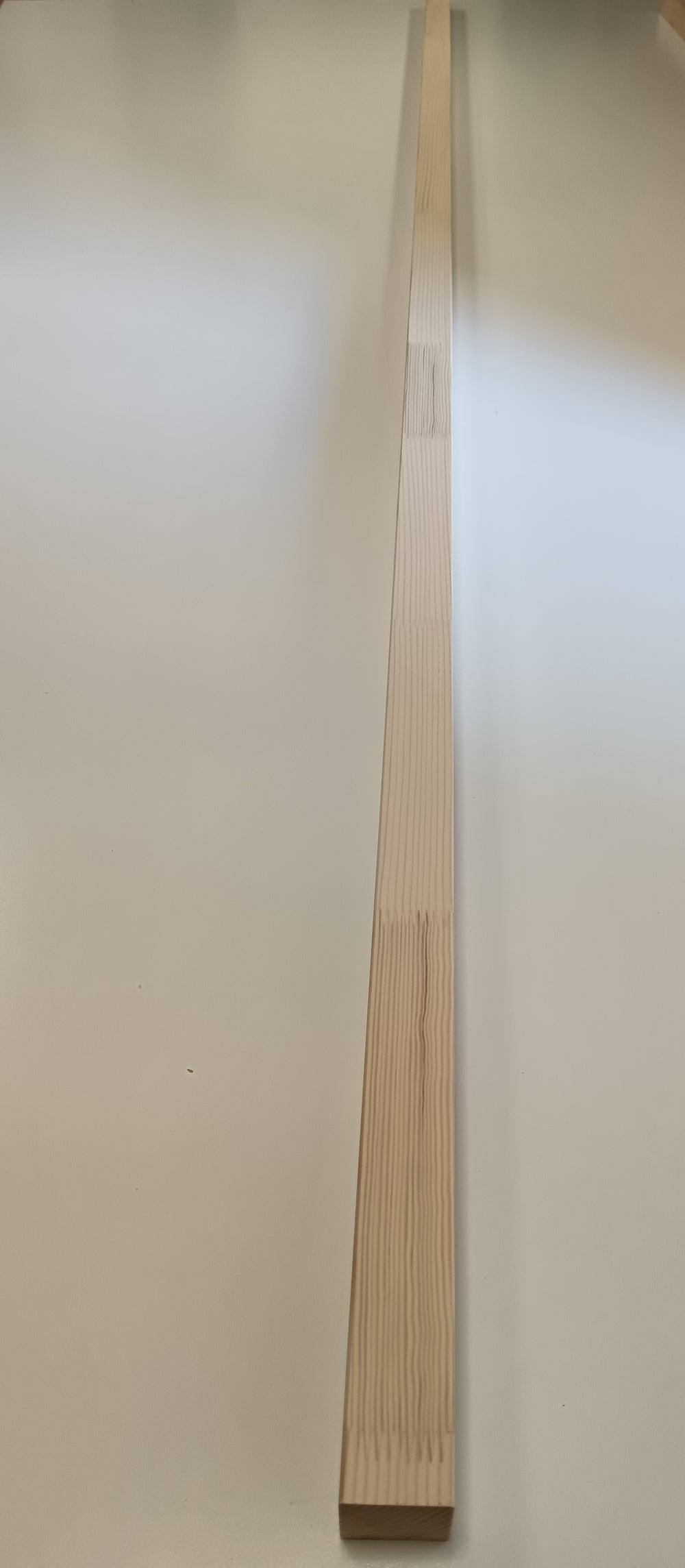 Tasseau décoratif pin bois massif abouté - 40 x 40 - L=2.4m vernis ton bouleau