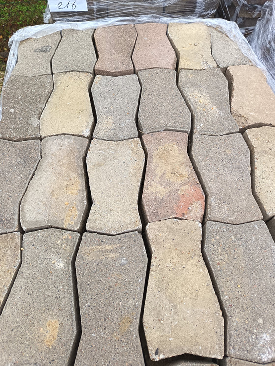 Pavé béton autobloquant gris - 245 x 125 x 60 mm (ondulé)