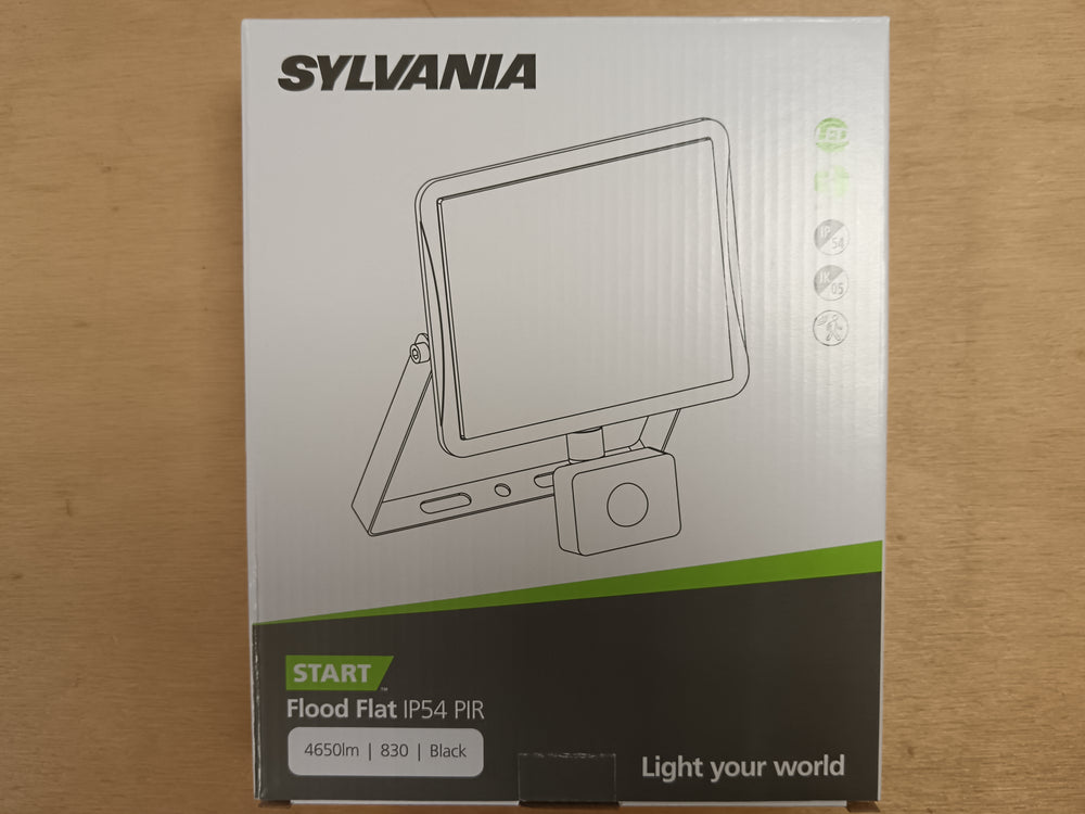 Projecteur LED noir - Sylvania Start Flood Flat PIR
