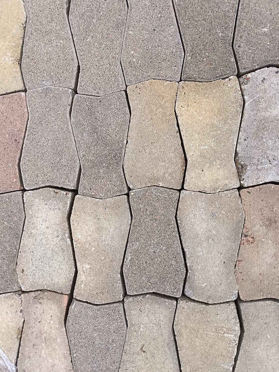 Pavé béton autobloquant gris - 245 x 125 x 60 mm (ondulé)