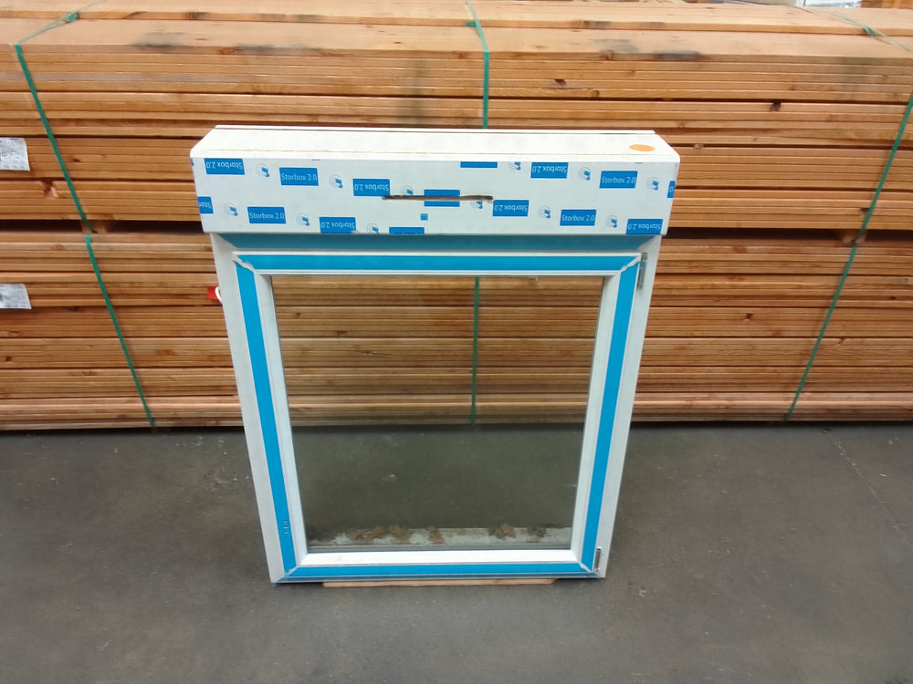 Fenêtre PVC blanc 9016 satine classe 1 - 1150 x 1000 mm - Bouvet Thermience droite VRI