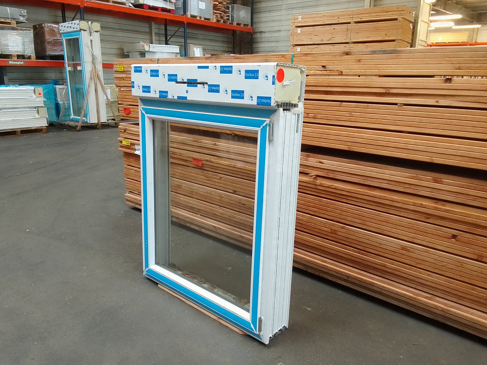 Fenêtre PVC blanc 9016 satine classe 1 - 1150 x 1000 mm - Bouvet Thermience droite VRI