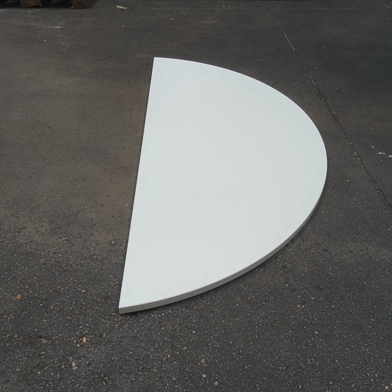 Plan de travail aggloméré décor gris clair - Diamètre 1600 mm demi-cercle