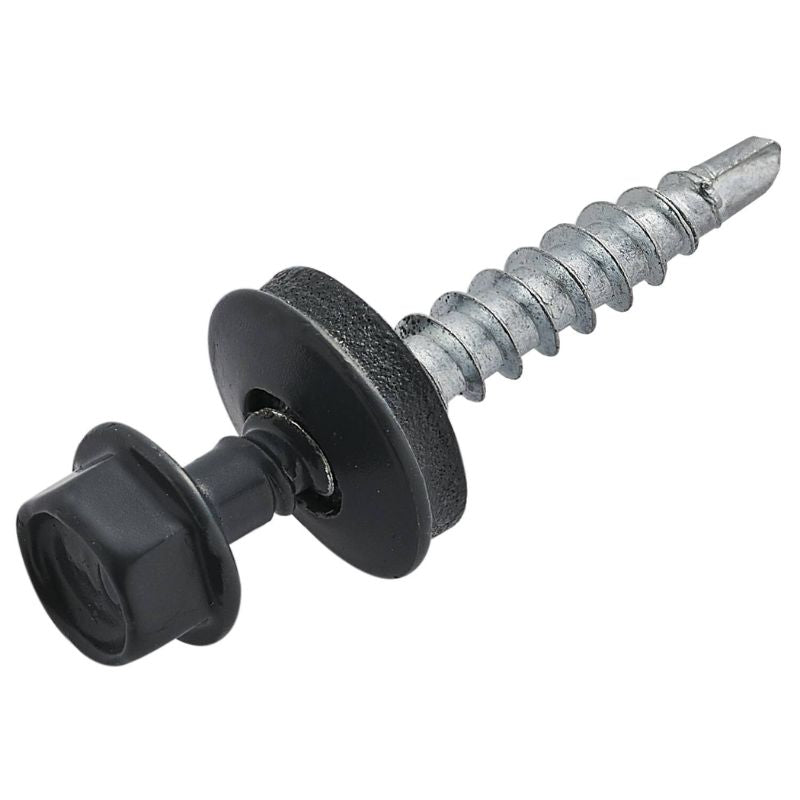 100 vis autoperceuses avec rondelle pour bac acier rooftile anthracite - SEDPA