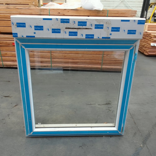 Fenêtre PVC blanc 9016 satine classe 1 - 1150 x 1150 mm - Bouvet Thermience droite VRI