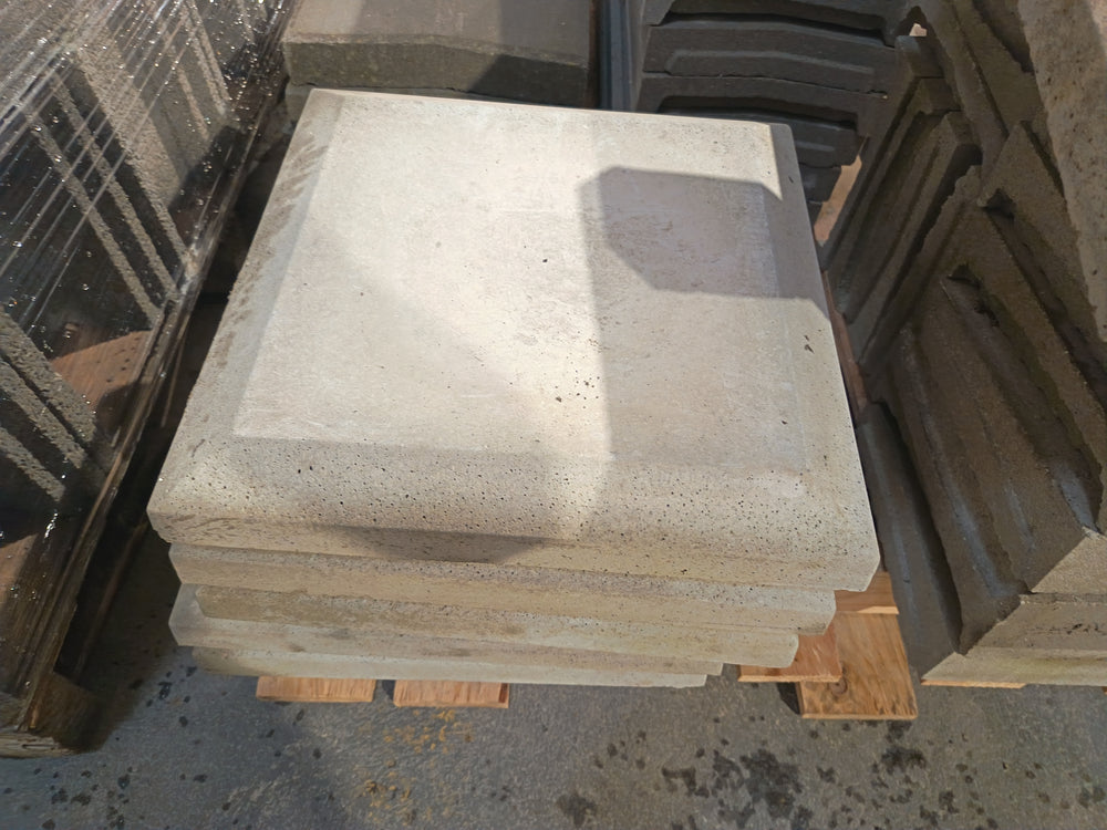 Chapeau pilier béton gris - 360 x 360 mm