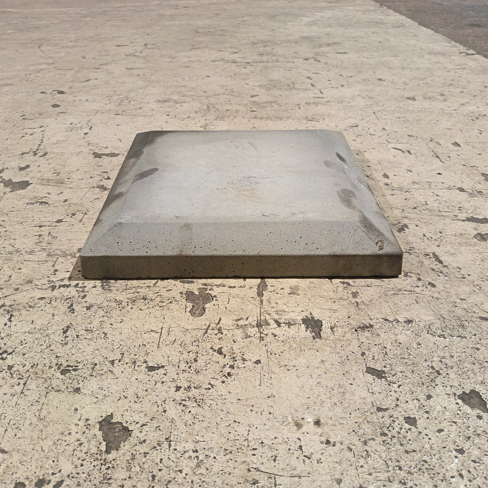 Chapeau pilier béton gris - 360 x 360 mm