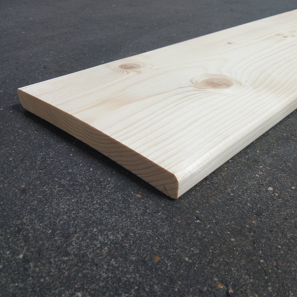 Planche epicéa bois massif - 20 x 195 - L=1.6m (raboté 4 faces + arrondis)