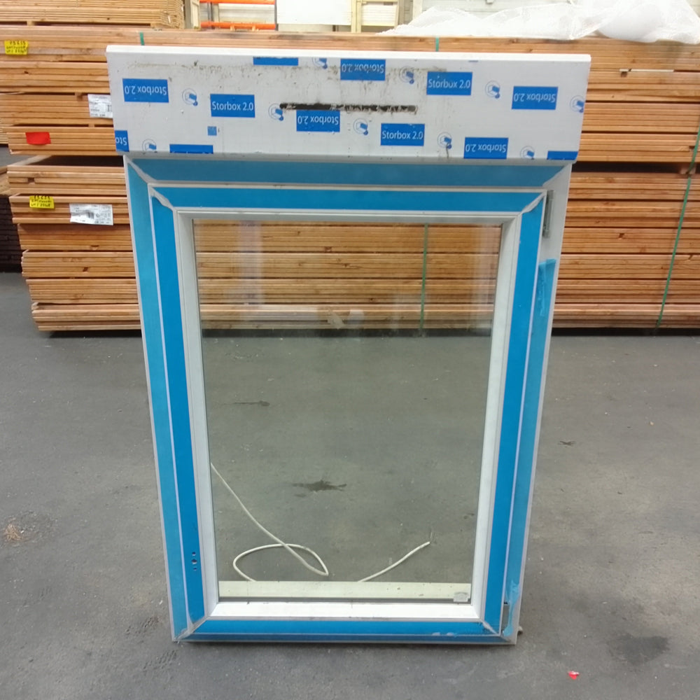 Fenêtre PVC blanc 9016 satine classe 1 - 1150 x 800 mm - Bouvet Thermience droite VRI