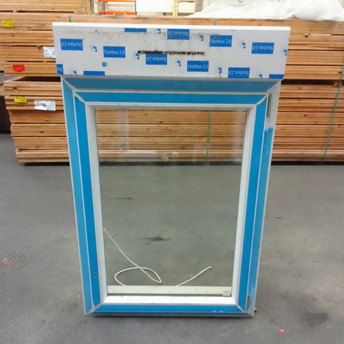 Fenêtre PVC blanc 9016 satine classe 1 - 1150 x 800 mm - Bouvet Thermience droite VRI