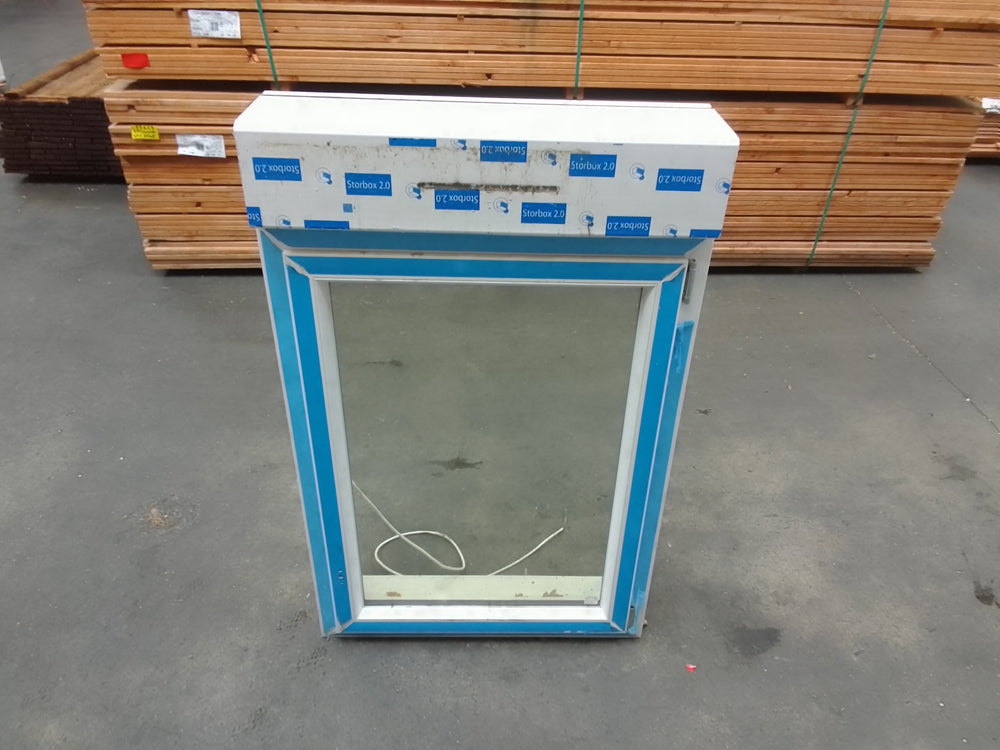 Fenêtre PVC blanc 9016 satine classe 1 - 1150 x 800 mm - Bouvet Thermience droite VRI