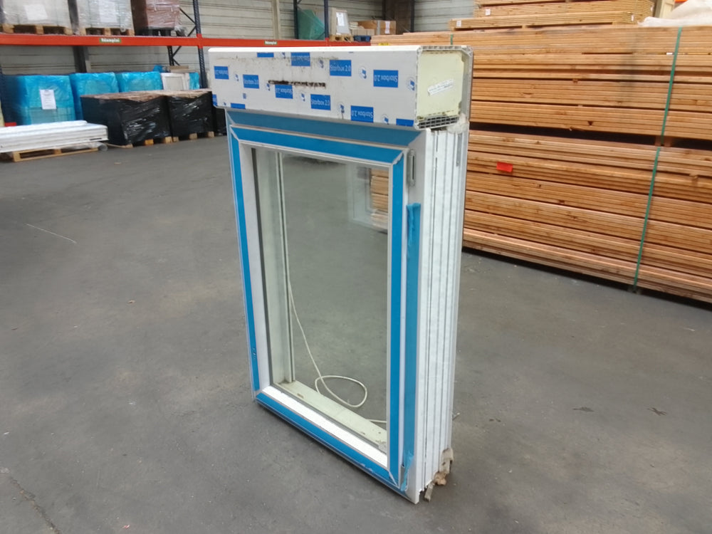 Fenêtre PVC blanc 9016 satine classe 1 - 1150 x 800 mm - Bouvet Thermience droite VRI