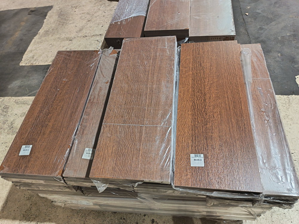 Tablette chêne foncé aggloméré - 800 x 300 x 18 mm