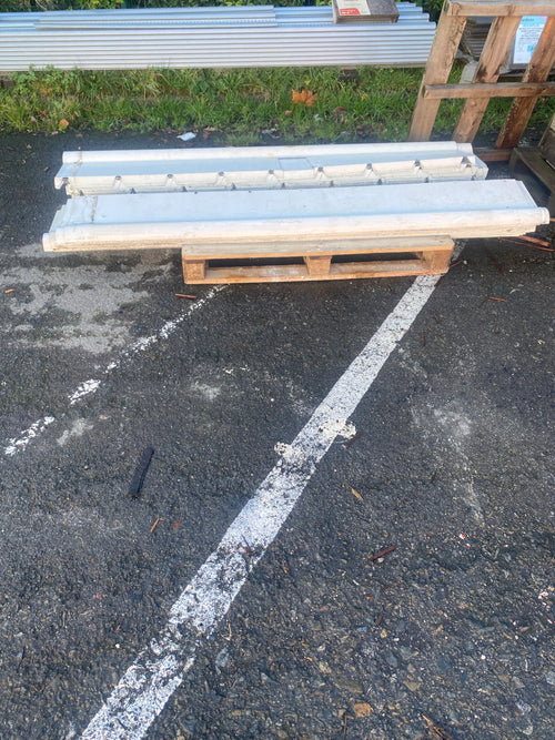 Bac acier acier blanc - 2100 x 350 x 40 mm