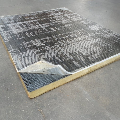 Panneau laine de roche vert - 1200 x 1000 mm - Ep=60mm - ROCKWOOL (Soudable 369 avec film)