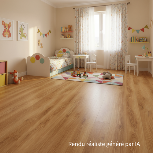 Sol PVC SPC clipsable chêne 214 - usage domestique - sous-couche intégrée - 1220 x 180 x 5,0 mm