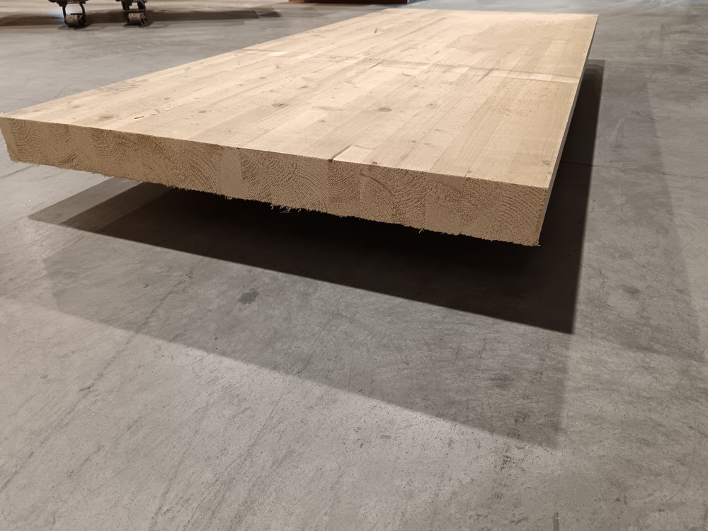 Plan de travail epicéa lamellé collé - 2500 x 480 x 35 mm (brut de sciage)