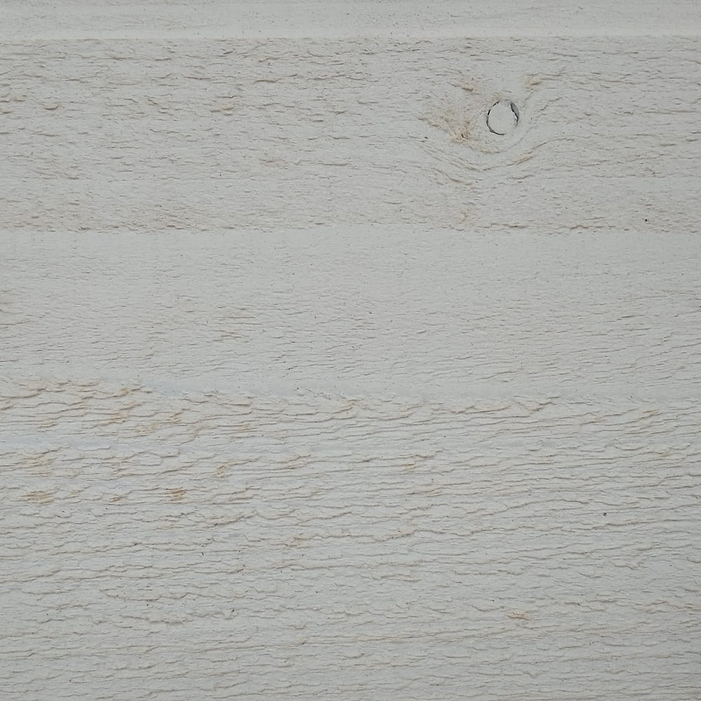 Lambris peint en blanc - brut de sciage - 9x105 - L=2,05m (déclassé)