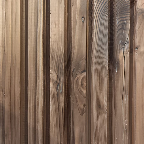 Bardage douglas marron classe 3 faux-claire-voie (profil Vibrato XL) - 44x135 - L=3,3m