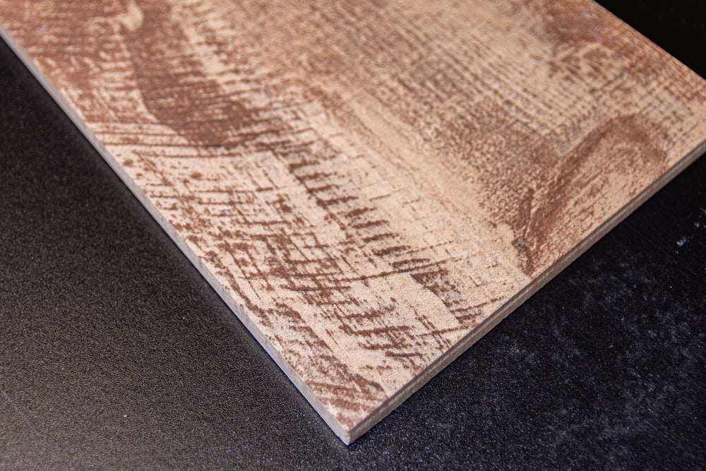 Carrelage grès cérame - Palazzo noyer E48 - 19x80cm - Ep=10mm - Parefeuille Provence