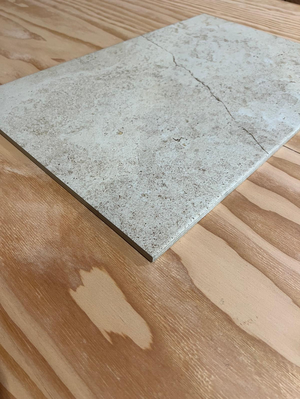 Carrelage grès cérame - Pierre de travertin P50 - 40x60cm - Ep=10mm - Parefeuille Provence