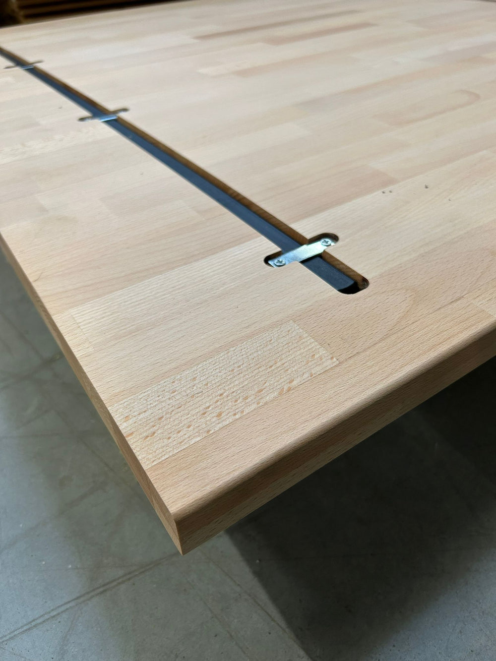 Plateau de table en Hévéa - coins arrondis -2120 x 1255 x 38 mm