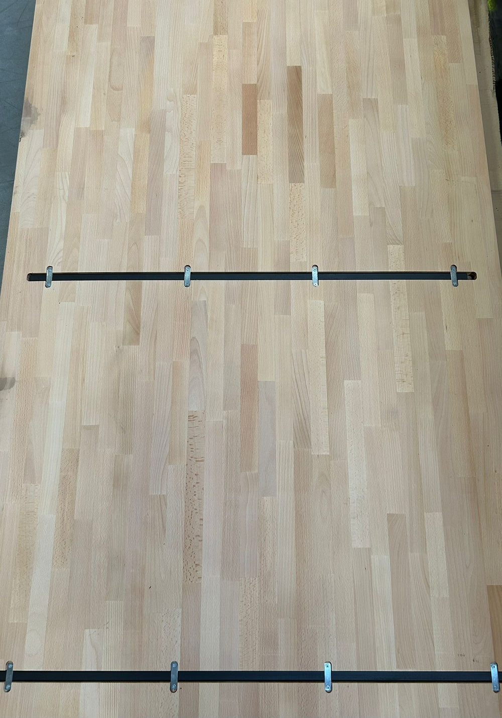 Plateau de table en Hévéa - coins arrondis -2120 x 1255 x 38 mm