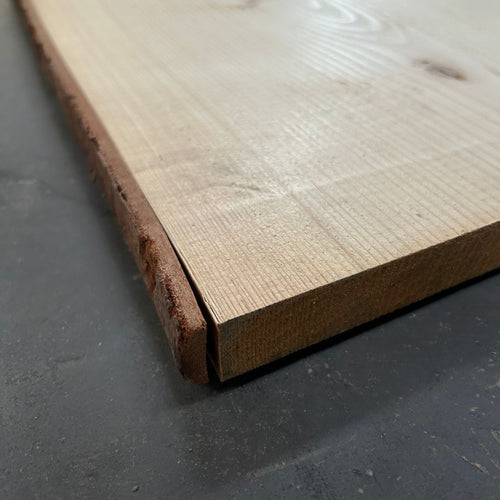 Plan de travail pin massif - lamellé collé -  bords naturels - 2000 x 350 x 26 mm