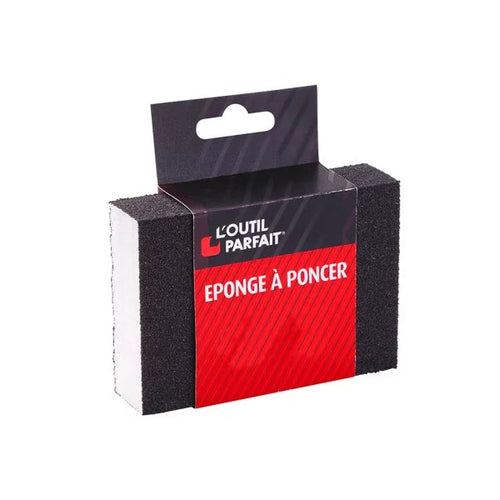 Éponge À Poncer Double Face - Taille : Moyen/Gros - Corindon Sur Mousse Flexible - Dimensions : 10,5x7cm - Épaisseur 3cm