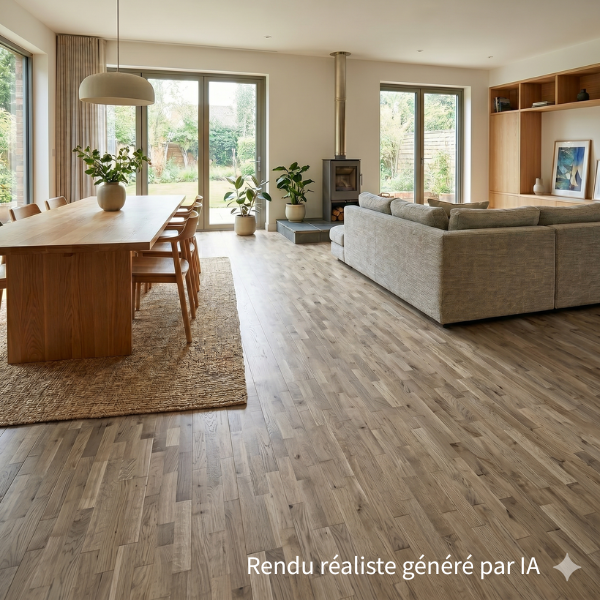 Parquet Contrecollé Meister 9033 chêne animé verni ultra mat (Gamme PC 200)