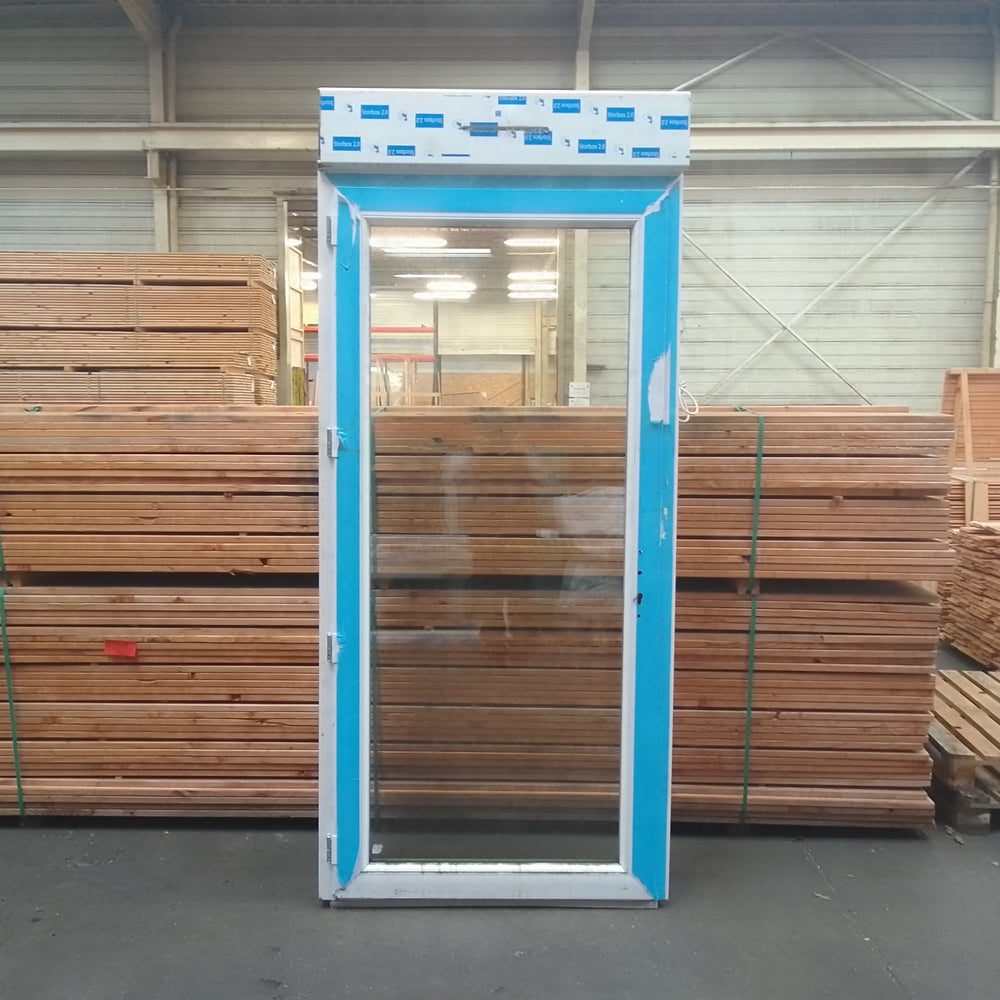 Porte-fenêtre PVC blanc 9016 satine classe 1 - 2050 x 1000 mm - Bouvet Thermience gauche VRI