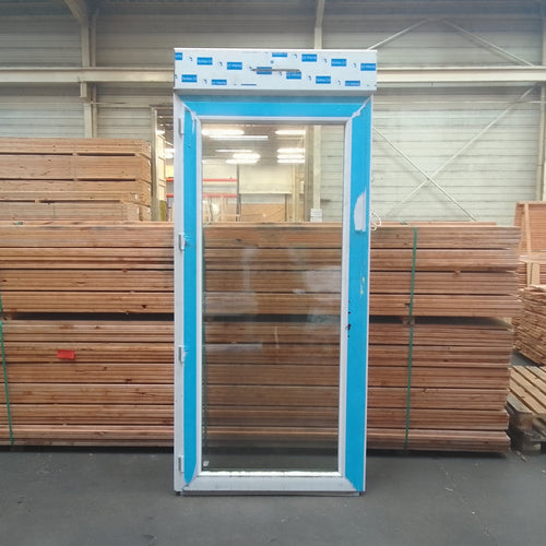 Porte-fenêtre PVC blanc 9016 satine classe 1 - 2050 x 1000 mm - Bouvet Thermience gauche VRI