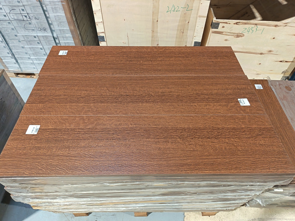 Tablette chêne foncé aggloméré - 1200 x 300 x 18 mm